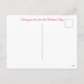 Rosa Retro-Herz-Liebesdesign Postkarte (Rückseite)