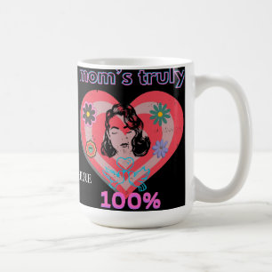 Rosa Retro-Herz-Mutter Mama Vintage Kaffeetasse