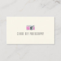 Rosa Retro-Kamera-Fotograf-Logo für die Aquarellfa