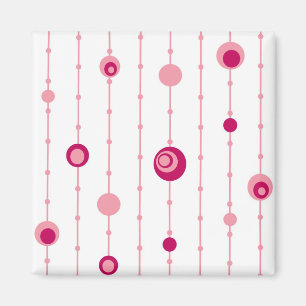 Rosa Retro Kreismagnet Magnet