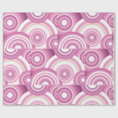 Rosa Retro-Kreismuster Geschenkpapier (Flach)