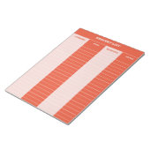 Rosa Retro-Lebensmittelliste Editor Notizblock (angewinkelt)