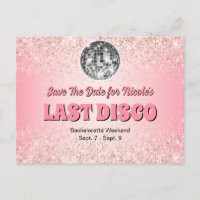 Rosa Retro Letzter Disco Junggesellinnenabschied S