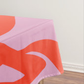Rosa Retro Linien Moderne Abstrakte Pinselformen Tischdecke (Beispiel)