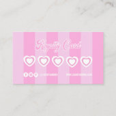 Rosa Retro-Loyalitätskarte Treuekarte (Rückseite)