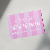 Rosa Retro-Loyalitätskarte Treuekarte