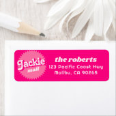 Rosa Retro Malibu Siegel | Einladung zum Geburtsta (Insitu)