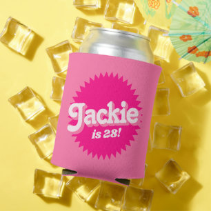 Rosa Retro Malibu Siegel Geburtstag Dosenkühler