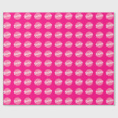 Rosa Retro Malibu Siegel | Geburtstag Geschenkpapier (Flach)