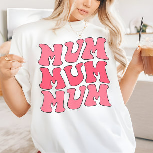 Rosa Retro-Mama-Shirt, Geburtstagsgeschenk für Mam T-Shirt