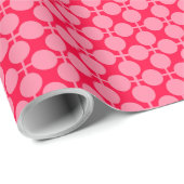 Rosa Retro-Monochrom-Polka-Punktmuster Geschenkpapier (Rolleneckpunkt)