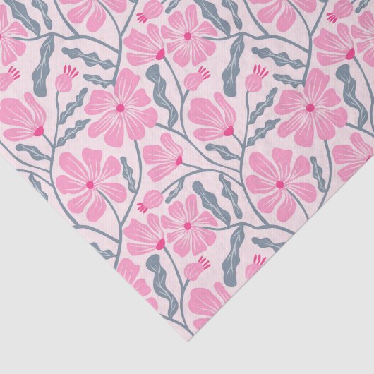 Rosa Retro-Muster Seidenpapier (Ausschnitt)