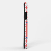 Rosa Retro Muster und kundenspezifischer Case-Mate iPhone Hülle (Hinten/Rechts)