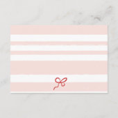 Rosa Retro Niedliche Illustriert Books Kinderdusch Begleitkarte (Rückseite)