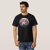 Rosa Retro Octopus T - Shirt (Vorne ganz)
