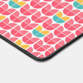 Rosa Retro Personalisierte Monogramm-Schreibfläche Schreibtischunterlage (Ecke)