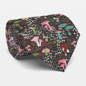 Rosa Retro-Pilz Krawatte (Gerollt)