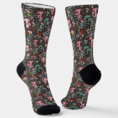 Rosa Retro-Pilz Socken (Gewinkelt)