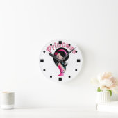 Rosa Retro Prinzessin Wanduhr (Zuhause)