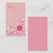Rosa Retro Punkte Visitenkarte (Vorne/Hinten)