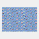 Rosa Retro Roller Skate Geschenkpapier Set (Vorderseite 3)