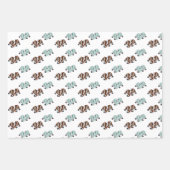 Rosa Retro Roller Skate Geschenkpapier Set (Vorderseite 2)