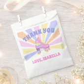 Rosa Retro Roller Skate Geschenktütchen (Ausgeschnitten)