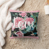 Rosa Retro Rose Rose Liebe Dekoration Kissen (Decke)