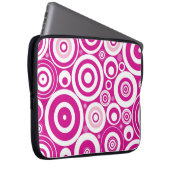 Rosa Retro-Runden Laptop-Sieb Laptopschutzhülle (Vorne Rechts)