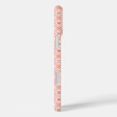 Rosa Retro-Schneeflocken und Herzmuster Case-Mate iPhone Hülle (Rückseite / Rechts)