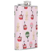 Rosa Retro Skilift Apres Ski Winterskifahrer Flachmann (Rechts)