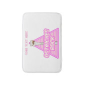 Rosa Retro-Strauß Badematte (Vorderseite Vertikal)