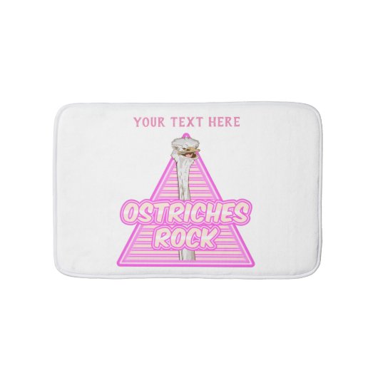 Rosa Retro-Strauß Badematte (Vorderseite)