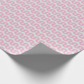Rosa Retro Wavy Geschenkpapier (Ecke)