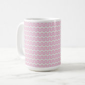 Rosa Retro Wavy Kaffeetasse (Vorderseite Links)