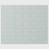 Rosa Retro Weihnachtsfeiertag Geschenkpapier (Flach)