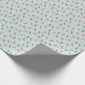 Rosa Retro Weihnachtsfeiertag Geschenkpapier (Ecke)
