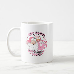 Rosa Retro Weihnachtsmann Weihnachten Kaffeetasse