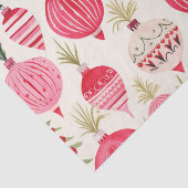Rosa Retro Weihnachtsschmuck Baubles Seidenpapier (Ausschnitt)