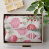 Rosa Retro Weihnachtsschmuck Baubles Seidenpapier (Geschenk)