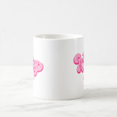 Rosa Retro Wifey Est. Jahr Bride Fiancé Kaffeetasse (Mittel)