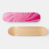 Rosa Retro-Wirbel Skateboard (Horizontal)