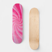 Rosa Retro-Wirbel Skateboard (Vorderseite)