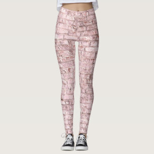 Rosa Retro-Ziegel: Sättigendes Abstrakt Leggings