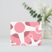 rosa Retrojacke. Postkarte (Stehend Vorderseite)