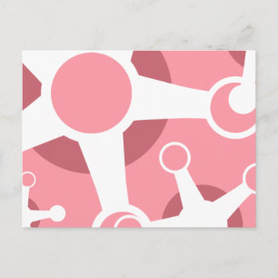 rosa Retrojacke. Postkarte