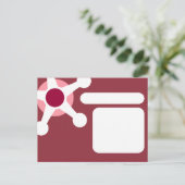 rosa Retrojacke. Postkarte (Stehend Vorderseite)