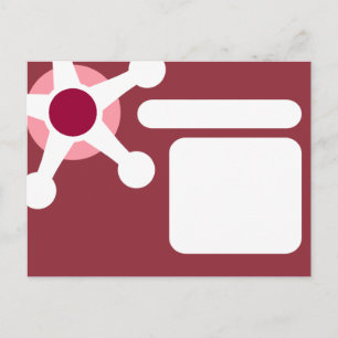 rosa Retrojacke. Postkarte