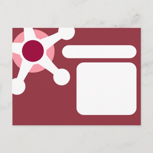 rosa Retrojacke. Postkarte (Vorderseite)