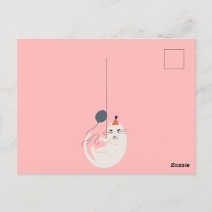 Rosa Retrokatzenchic Postkarte